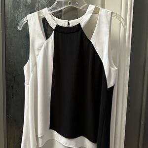 BCBG Max Azria black & white top